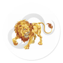 Leo the lion star or birth or zodiac sign sticker