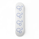 Leo. Zodiac Astrological Sign. Blue Custom skateboards