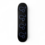 Leo. Zodiac Astrological Sign. Blue Custom skateboards