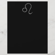 Leo. Zodiac Astrology Sign. Black. Custom Flyer