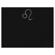 Leo. Zodiac Astrology Sign. Black. Full Colour Flyer