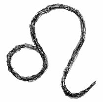 Leo. Zodiac Astrology Sign. Black. Cut Outs