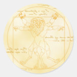 LEOMORPHIC DA VINCI round sticker