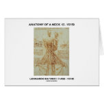 Leonardo da Vinci Anatomy Of A Neck (Drawing) Card