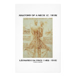 Leonardo da Vinci Anatomy Of A Neck (Drawing) Customized Stationery