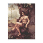 Leonardo da Vinci Bachus 1511-1515 Technique Holz  postcards