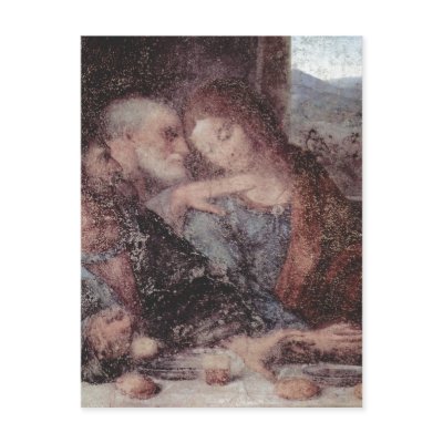 Leonardo da Vinci Das Abendmahl, Detail 1495-1497  Post Card by rahulbiswas