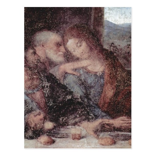 Leonardo da Vinci Das Abendmahl, Detail 1495-1497  Post Card