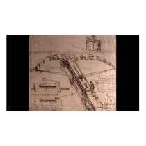 Leonardo da Vinci, design for an enormous crossbow Business Card