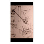 Leonardo da Vinci, drawings of machines business cards