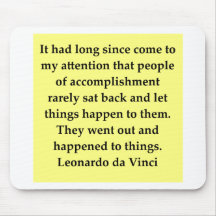 leonardo da vinci quote mousepads