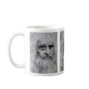 Leonardo Da Vinci self portrait mugs