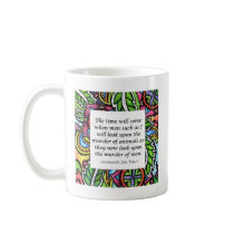 Leonardo Da Vinci vegetarian quote Coffee Mugs