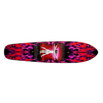 Leonardo Vitruvian Man on Atomic Bomb Skateboard
