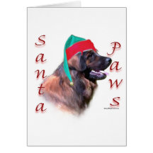 Leonberger Santa Paws Cards