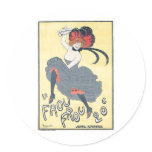 Leonetto Cappiello - Le Frou-Frou 1899 Round Stickers