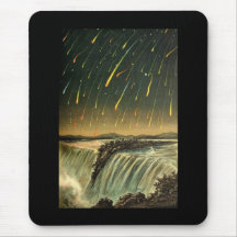 Leonid Meteor Storm Painting from 1883 Mouse Pads