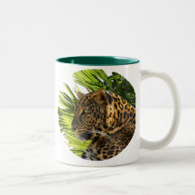 LEOPARD AND PALMS MUGS