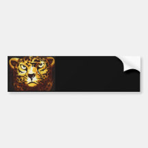 Leopard - Black, Gothic Style (l4goth) Bumper Sticker