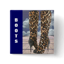 Leopard Boots with Ankle Straps