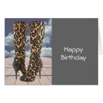 Leopard Boots with Ankle Straps