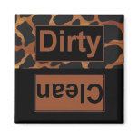 Leopard Clean Dirty Dishwasher Magnet magnets