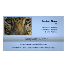 Leopard Face of Hunger Business Card Template