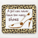 Leopard Fur and Designer High Heel Shoes Mouse Pads
