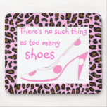 Leopard Fur and Designer High Heel ShoesPink Mouse Mat