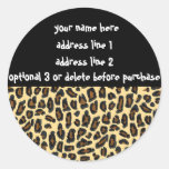 Leopard Fur Print Address Labels Stickers