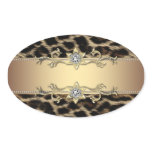 Leopard Gold Jewel Elegant Envelope Seal Stickers