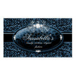 Leopard Jewellery Business Card Crown Blue