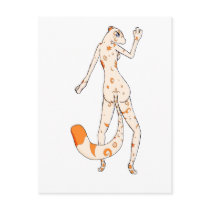 Leopard lady post cards