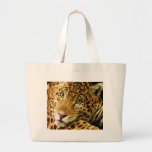 Leopard Macro Portrait Canvas Bag
