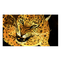 leopard of gold business card templates