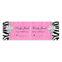 Leopard Pearl Lace Jewels Price Tag Pink Double