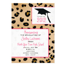 Leopard Print 2012 Graduation Announcement