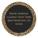 Leopard Print Address Sticker