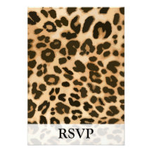 Leopard Print Background Personalized Announcements
