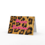 Leopard Print Birthday Card
