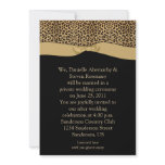 Leopard Print Black Tan Ribbon Post Wedding invitations