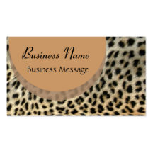 Leopard Print  Business Card Template