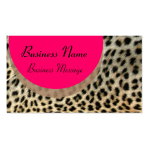 Leopard Print  Business Card Template