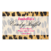 leopard print Candy Buffet Sticker