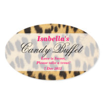 leopard print Candy Buffet Sticker