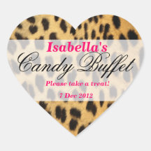 leopard print Candy Buffet Sticker
