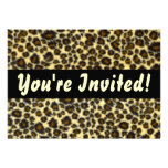 Leopard Print Customisable Invitations