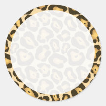 Leopard Print Customisable Sticker