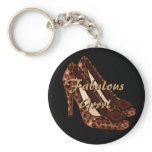 Leopard Print Heels Keychain