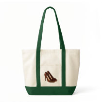 Leopard-Print Heels Tote Bag
